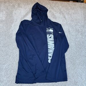 Seattle Seahawks Nike Dri-Fit Team Apparel Lightweight Running Hoodie Men's Med